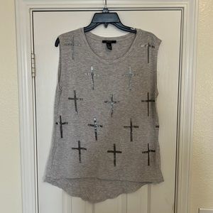 Grey tank with crosses